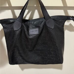 Parker Thatch Charlie in basket weave black leather